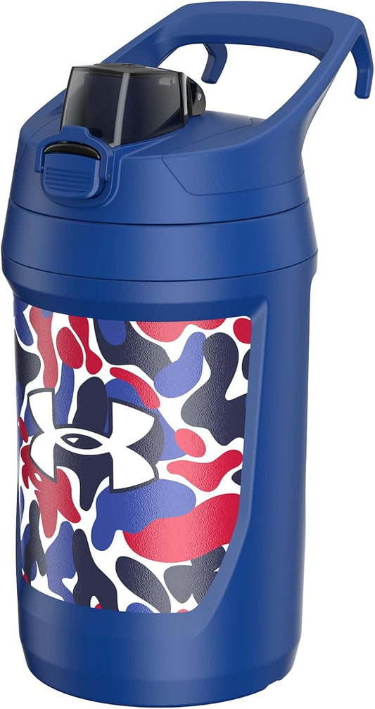 Under Armour 32 oz Insulated Water Bottles - Sports Water Jug with Fence Hook, Leak Resistant for Baseball, Football & More, 32 oz Insulated, Royal Hypercamo