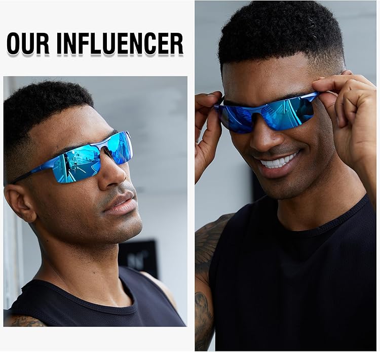 DUCO Mens Sunglasses Polarized Sports Fishing Running Driving Carbon Fiber Sunglasses for Men UV400 Protection DC8277