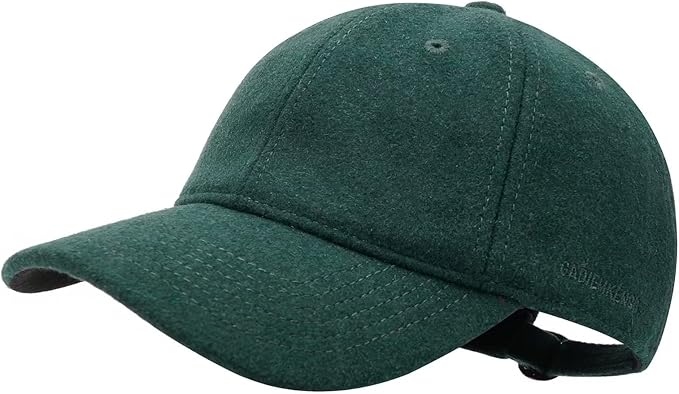 GADIEMKENSD Unstructured Wool Baseball Caps Winter Warm Hat Adjustable