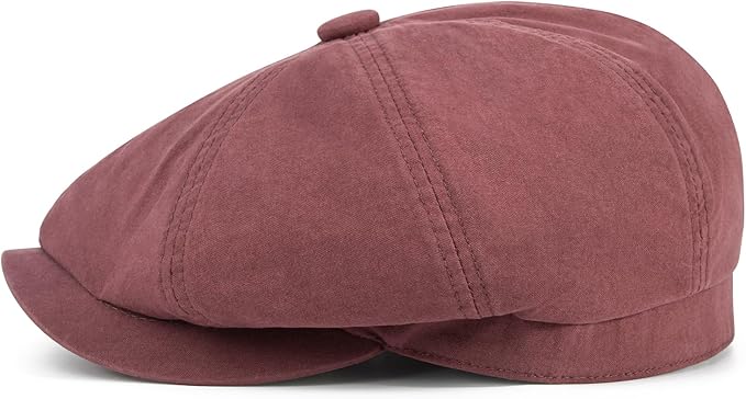 BOTVELA Men's Newsboy Gatsby Hat Cotton Vintage Flat Ivy Cabbie Cap