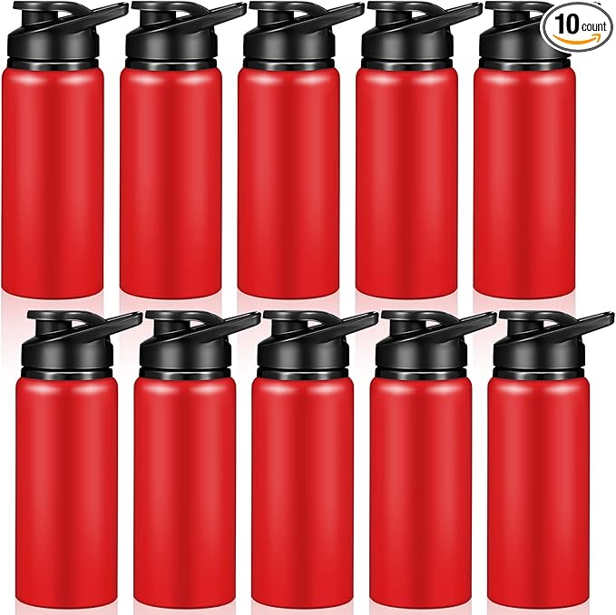 CHENGU Water Bottle Bulk 20 oz Aluminum Reusable Bottles Lightweight Snap Lid Water Cups Easy Carry Leak Proof Travel Tumbler for Gym Sports Camping Hiking Fishing