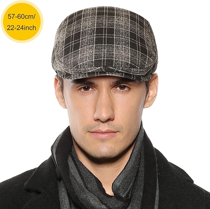 Sumolux Mens Newsboy Hat Flat Cap Gatsby Newsboy Lvy Irish Hats Driving Cabbie Hunting Cap