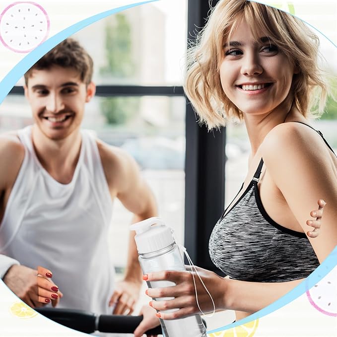 Domensi 50 Pieces Plastic Water Bottle Bulk 17 oz Sports Adults Reusable Large Water Bottles with Leak Proof Flip Top for Adults Fitness(White)