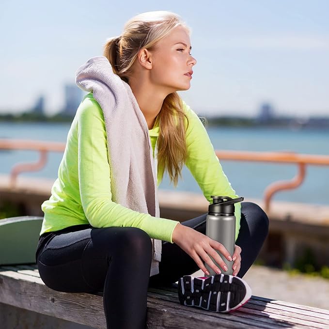 CHENGU Water Bottle Bulk 20 oz Aluminum Reusable Bottles Lightweight Snap Lid Water Cups Easy Carry Leak Proof Travel Tumbler for Gym Sports Camping Hiking Fishing