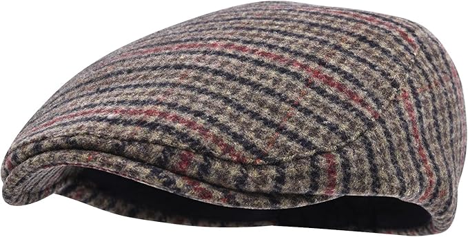 STARANCE Men's Flat Cap Wool Tweed Driving Irish Newsboy Hat