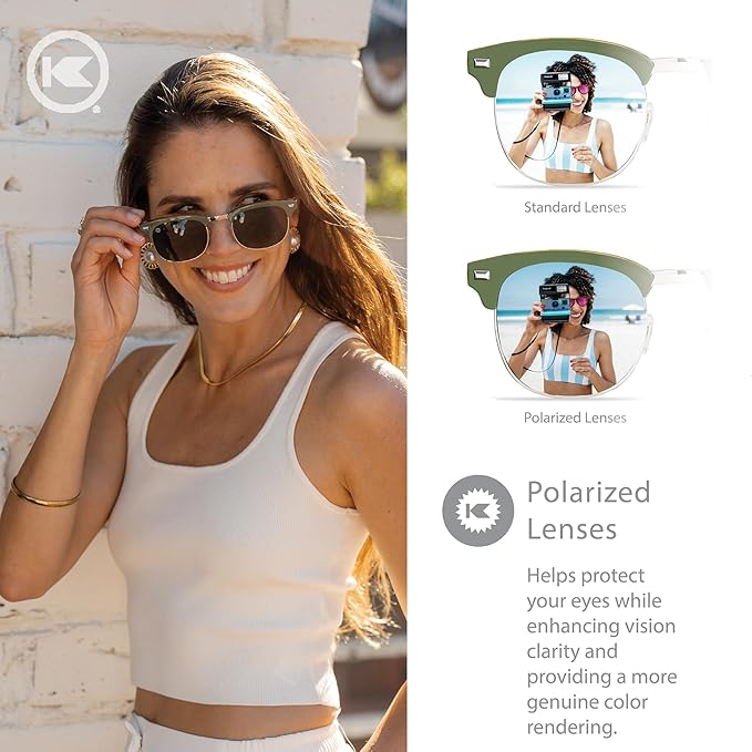 Knockaround Brooklines Polarized Sunglasses for Men & Women - Retro Sunglasses - UV400 Protection