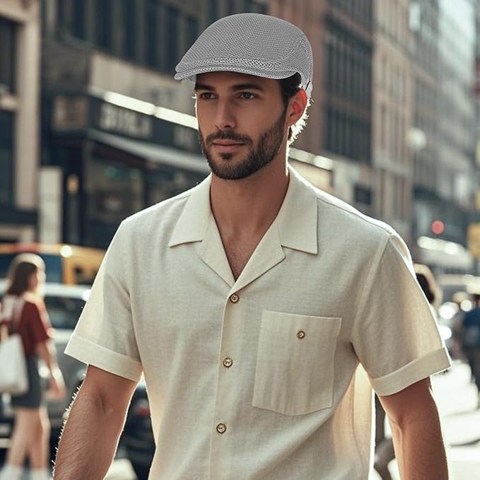 WETOO Men's Flat Cap Gatsby Newsboy Lvy Irish Hats Driving Cabbie Hunting Cap