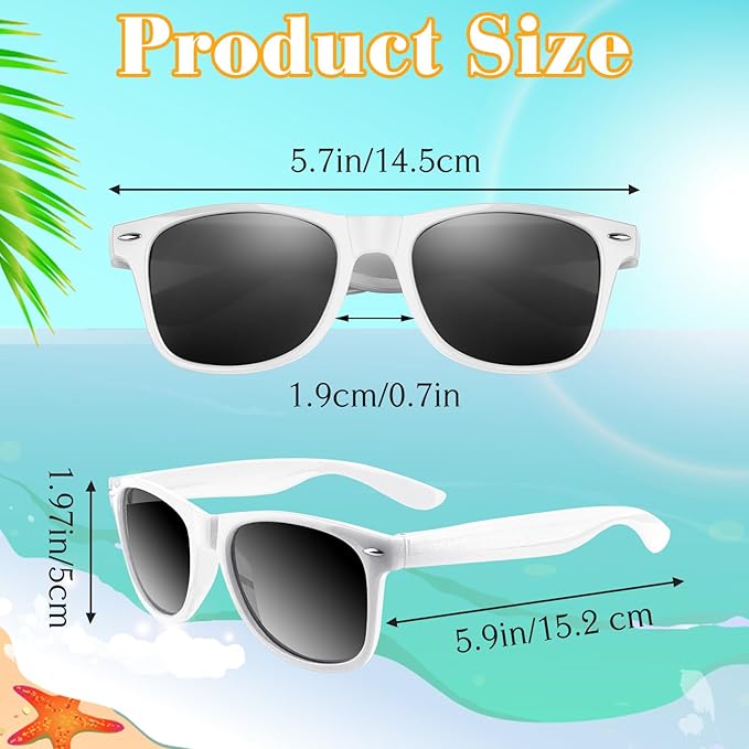 ASTARON Black Sunglasses Bulk, 6/12/24/48 Pack Sunglasses Party Favors for Summer Beach Pool Birthday Wedding Party Supplies