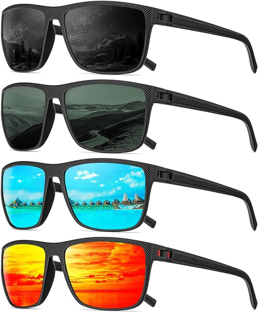 Polarized Sunglasses Men, Mens Sunglasses Polarized UV protection Lightweight Sun Glasses for Driving Fishing Golf