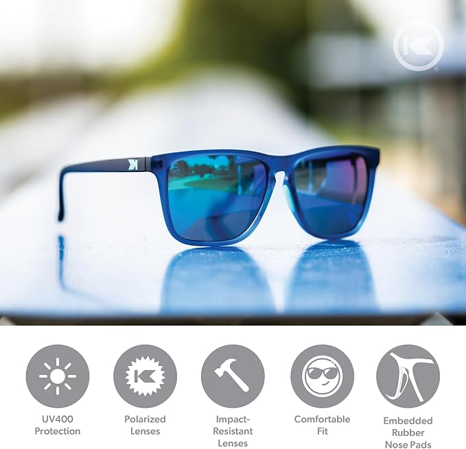 Knockaround Fast Lanes and Fast Lanes Sport Polarized Lightweight Sunglasses for Men & Women - UV400 Protection - Running