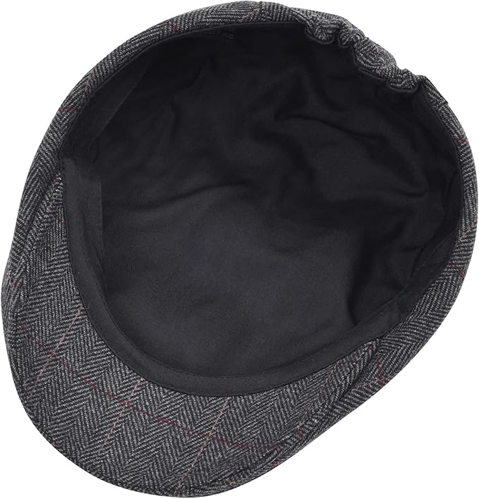 STARANCE Men's Flat Cap Wool Tweed Driving Irish Newsboy Hat