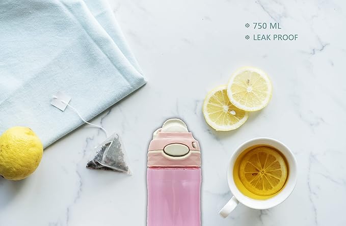 DEARART 20oz Pink Water Bottle No Straw Wide Mouth Easy Clean, 100% Leak Proof One Hand Carry Easily, Suit Sports School Office Yoga Gym Working etc.