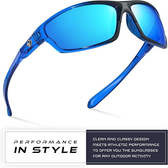 Nitrogen Polarized Wrap Around Sport Sunglasses for Men Women UV400 Driving Fishing Running Sun Glasses