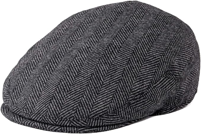 Men's Wool Tweed Newsboy Ivy Cap Gatsby Golf Flat Hat