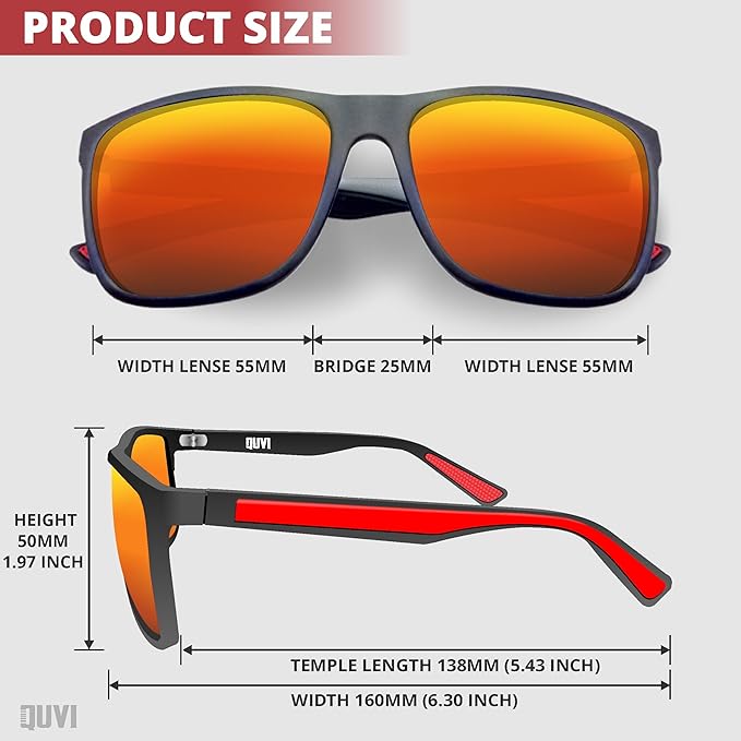 Polarized Sunglasses for Men | UV Protection Mens Sunglasses for Driving Sports Sunglasses for Men Fishing Golf Cycling