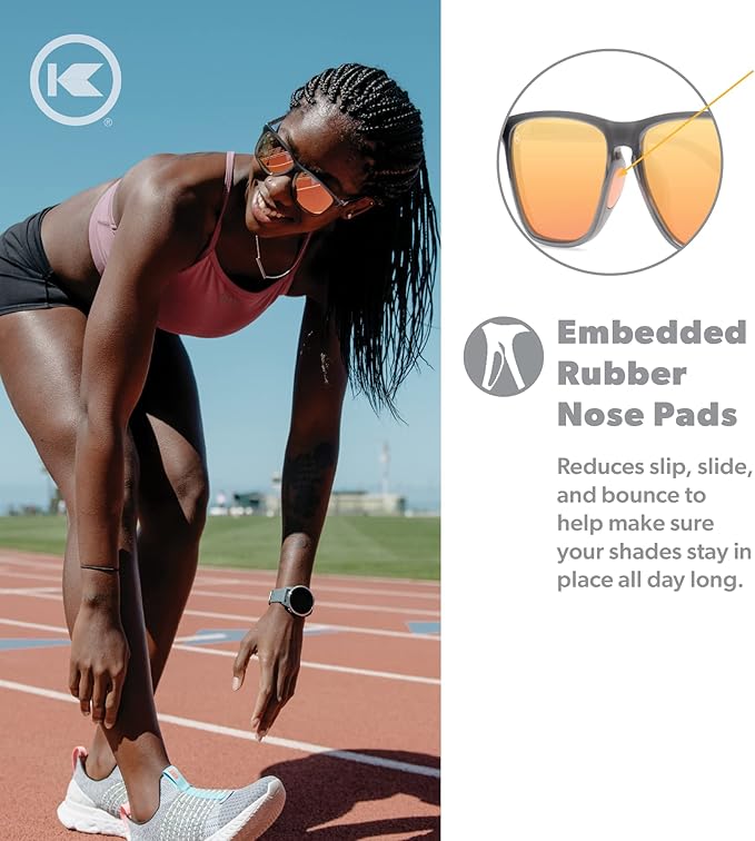 Knockaround Fast Lanes and Fast Lanes Sport Polarized Lightweight Sunglasses for Men & Women - UV400 Protection - Running