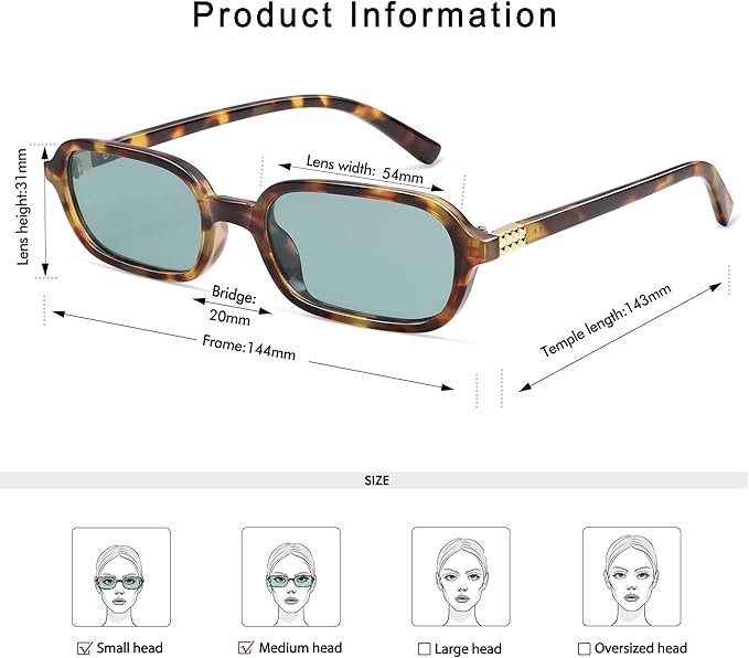 Retro Rectangular Sunglasses for Women Vintage Fashion Trendy Funny Small 90s Square Sunnies 2025 AP3698