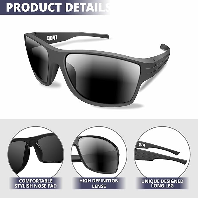 Polarized Sunglasses for Men | UV Protection Mens Sunglasses for Driving Sports Sunglasses for Men Fishing Golf Cycling