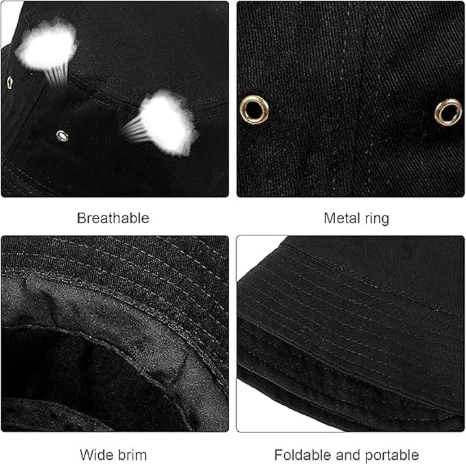 4 Pieces Bucket Hat Sun Packable Travel Beach Fishing Hat for Men Women