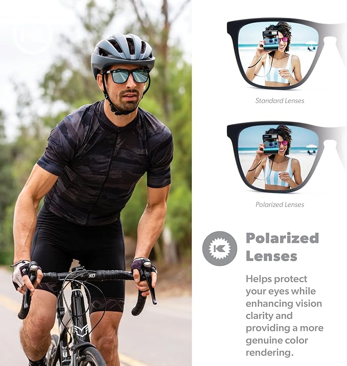 Knockaround Fast Lanes and Fast Lanes Sport Polarized Lightweight Sunglasses for Men & Women - UV400 Protection - Running