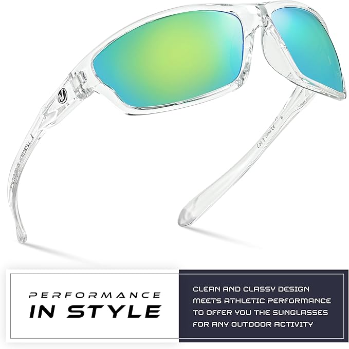 Nitrogen Polarized Wrap Around Sport Sunglasses for Men Women UV400 Driving Fishing Running Sun Glasses