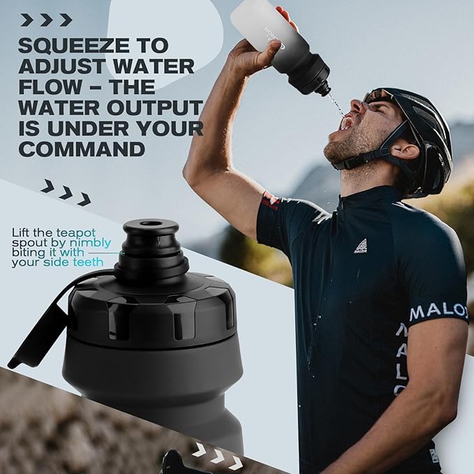 GXCROR Bike Water Bottle Holder with Bottle Combo, Lightweight, Durable & Secure Water Bottle Cage Set, Easy Installation, Fit for Sport Outdoor Cycling, MTB Road