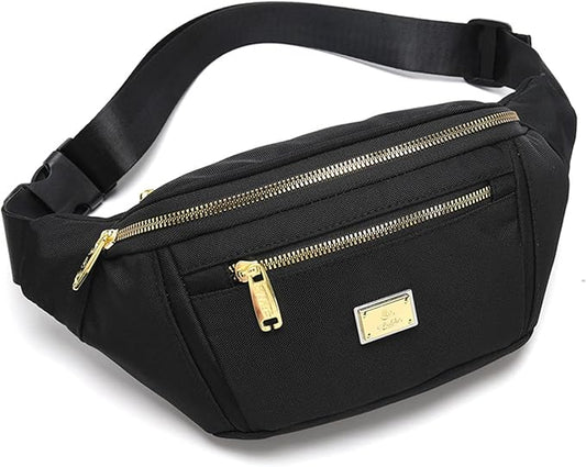 DAITET Crossbody Fanny Pack for Men&Women,Large Waist Bag & Hip Bum Bag with Adjustable Strap for Outdoors Workout Traveling Casual Running Hiking Cycling