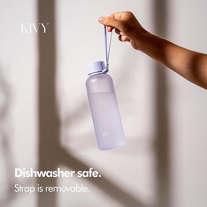KIVY Slim Water Bottle 22oz [Lightweight & Shatterproof] - Reusable Tritan Water Bottle - Leak Proof Bottle for Women & Men - Water bottle no straw - Dishwasher Safe - BPA Free
