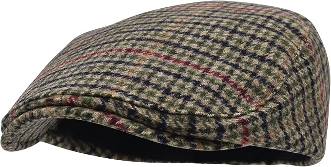 STARANCE Men's Flat Cap Wool Tweed Driving Irish Newsboy Hat