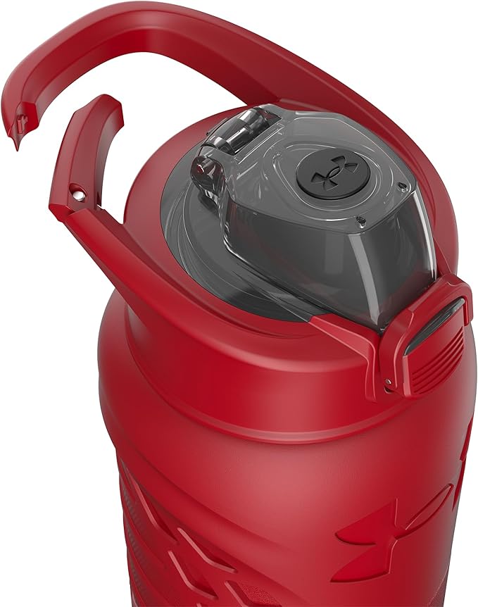 Under Armour 24Oz Stainless Steel Water Bottle, Insulated, Carabiner Easy Carry Hook, Leak Proof, Kids & Adults, All Sports, Gym