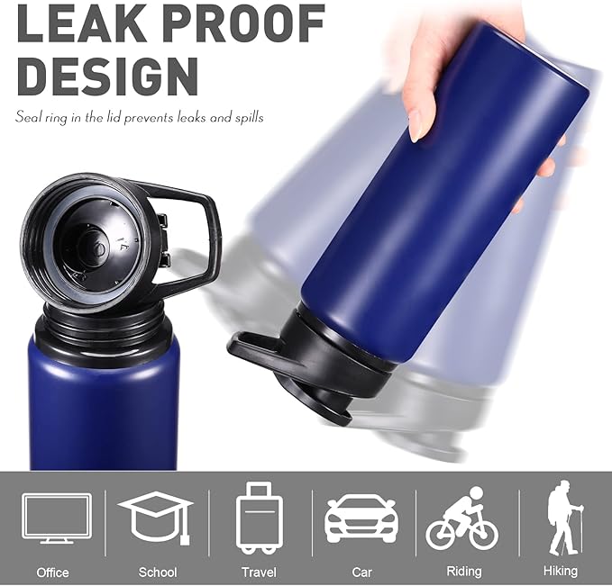 Mimorou 16 Pack Aluminum Water Bottles with Snap Lid Aluminum Reusable Sports Lightweight Leak Proof Water Bottles Bulk for Gym Hiking Cycling Sports Outdoor(25 oz)