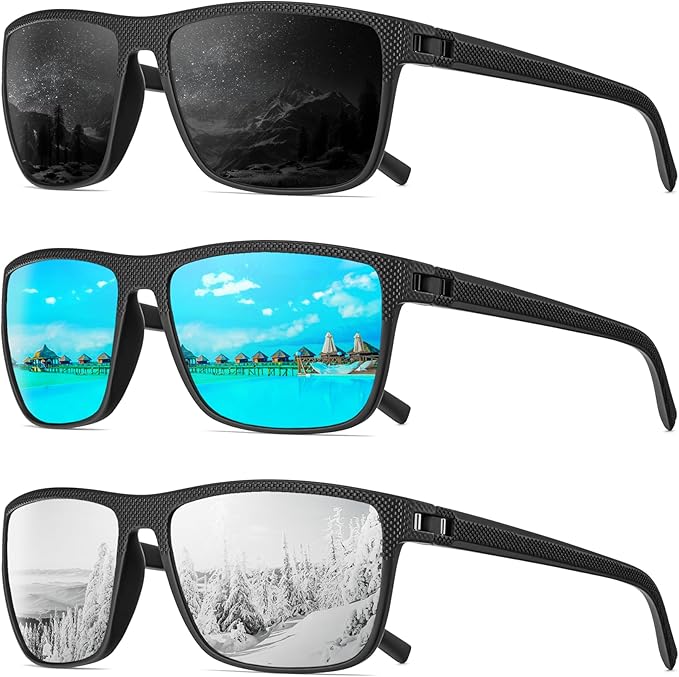 Polarized Sunglasses Men, Mens Sunglasses Polarized UV protection Lightweight Sun Glasses for Driving Fishing Golf