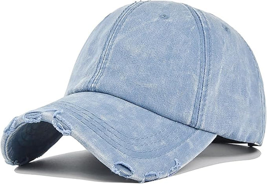 XYIYI Vintage Washed Distressed Baseball Cap Adjustable Cotton Dad Hat for Women Men