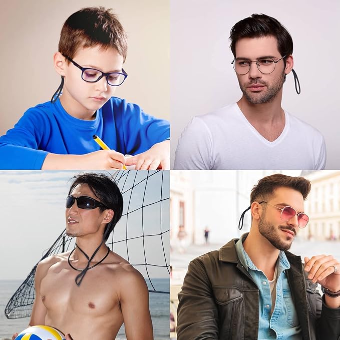 10 Pack Glasses Strap Adjustable Eyeglass Holder Around Neck Glasses Lanyard Eye Glasses String Sunglasses Strap Cord Eyewear Retainer for Men Women Sports Reading