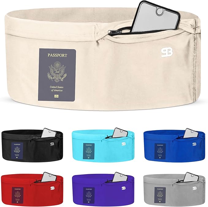 StashBandz Running Belt for Women & Men – No-Bounce Fanny Pack with 4 Secure Pockets & Zipper for Phone, Money & Essentials – Flip Belt Style Design for Running, Travel & Everyday Use