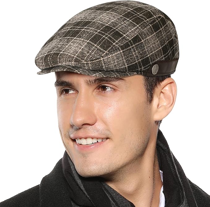 Sumolux Mens Newsboy Hat Flat Cap Gatsby Newsboy Lvy Irish Hats Driving Cabbie Hunting Cap