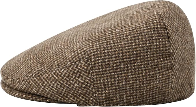 Men's Wool Tweed Newsboy Ivy Cap Gatsby Golf Flat Hat