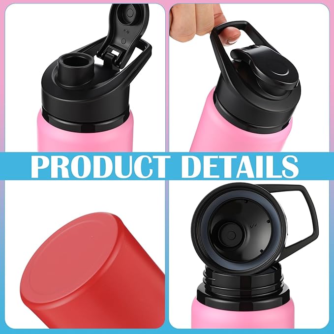 Mimorou 16 Pack Aluminum Water Bottles with Snap Lid Aluminum Reusable Sports Lightweight Leak Proof Water Bottles Bulk for Gym Hiking Cycling Sports Outdoor(20 oz)