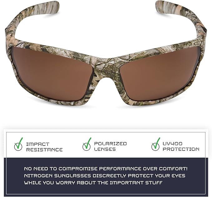 Nitrogen Polarized Wrap Around Sport Sunglasses for Men Women UV400 Driving Fishing Running Sun Glasses