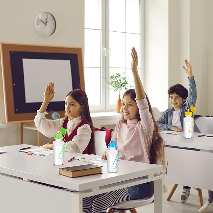 72 Pcs Reusable Water Bottles Bulk 20 oz Squeeze Plastic Sports Water Bottles with Nylon Strap Leak Proof Blank DIY Cups for Travel Hiking Cycling Sport Event Team Gifts