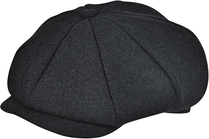 POUDAY Wool Blend Newsboy Cap for Men Irish Cap Newsboy Hat Newsies Cabbie Hat