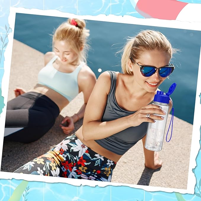 Mifoci 20 Pieces Water Bottle Bulk 17 oz Plastic Water Bottles Bulk Gym Sports Adults Reusable Large Bottles with Leak Proof Flip Top for Party Outdoor(Regular Style,Pastel Colors)