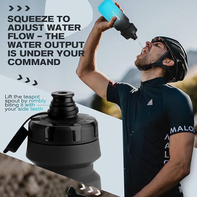 GXCROR Bike Water Bottle Holder with Bottle Combo, Lightweight, Durable & Secure Water Bottle Cage Set, Easy Installation, Fit for Sport Outdoor Cycling, MTB Road