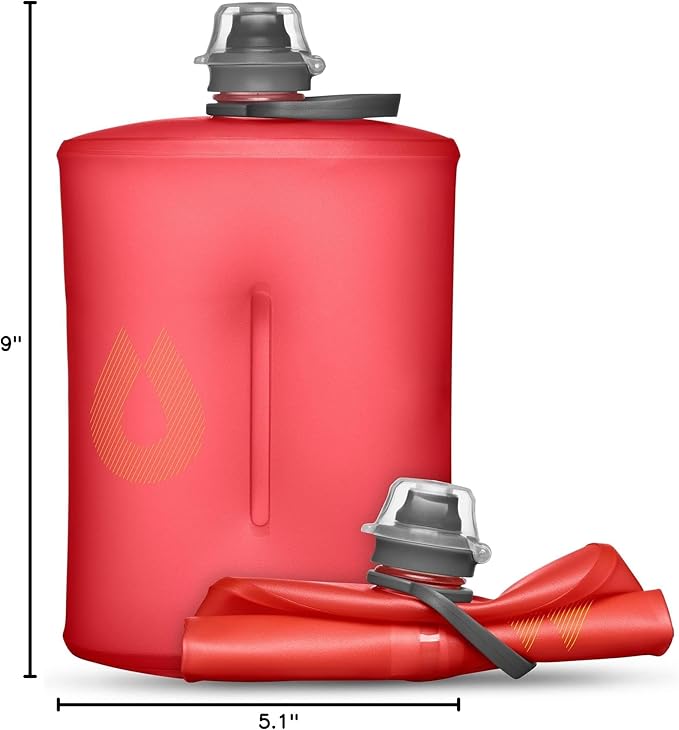 HydraPak Stow Collapsible Water Bottle – 350ml, 500ml, 1L – Ultralight, Leak-Proof, BPA-Free, Filter Compatible Travel & Hiking Flask