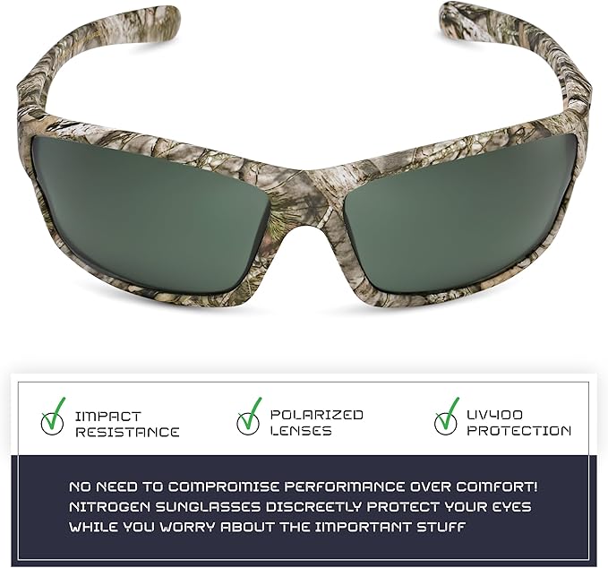 Nitrogen Polarized Wrap Around Sport Sunglasses for Men Women UV400 Driving Fishing Running Sun Glasses