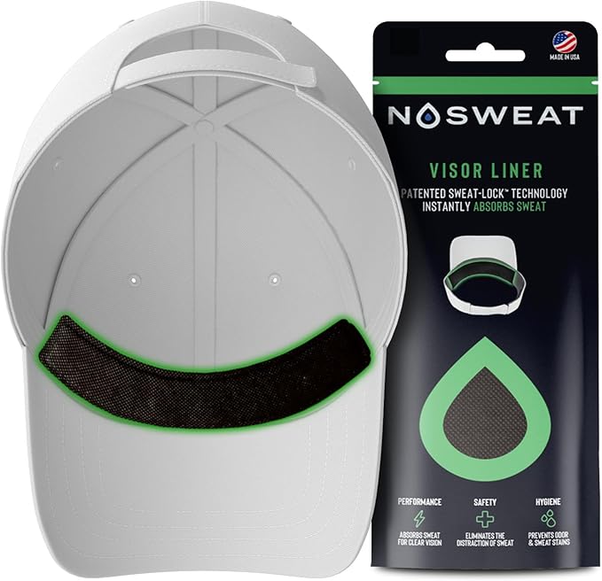 Cap Sweat Guard Liner | PGA Tour Licensed | Prevents Stains & Odor | Hat Visor Sweatband | Made in The USA - 3 | 6 | 12 | 25
