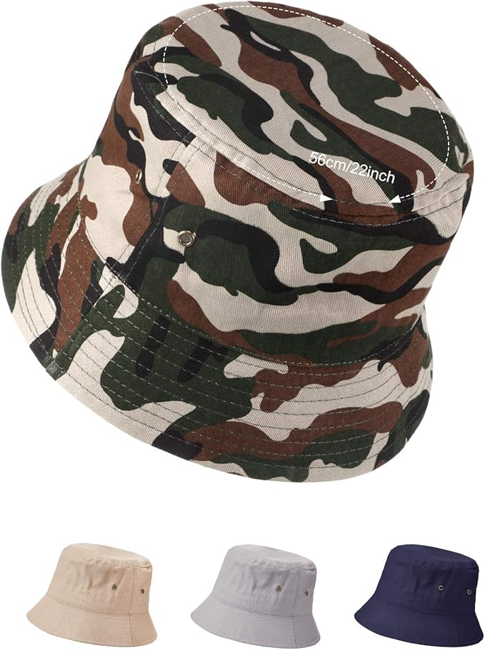 4 Pieces Bucket Hat Sun Packable Travel Beach Fishing Hat for Men Women