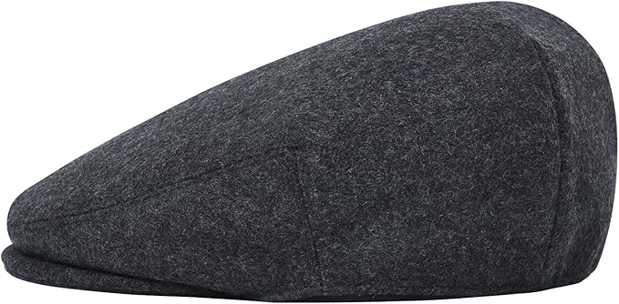 Men's Wool Tweed Newsboy Ivy Cap Gatsby Golf Flat Hat