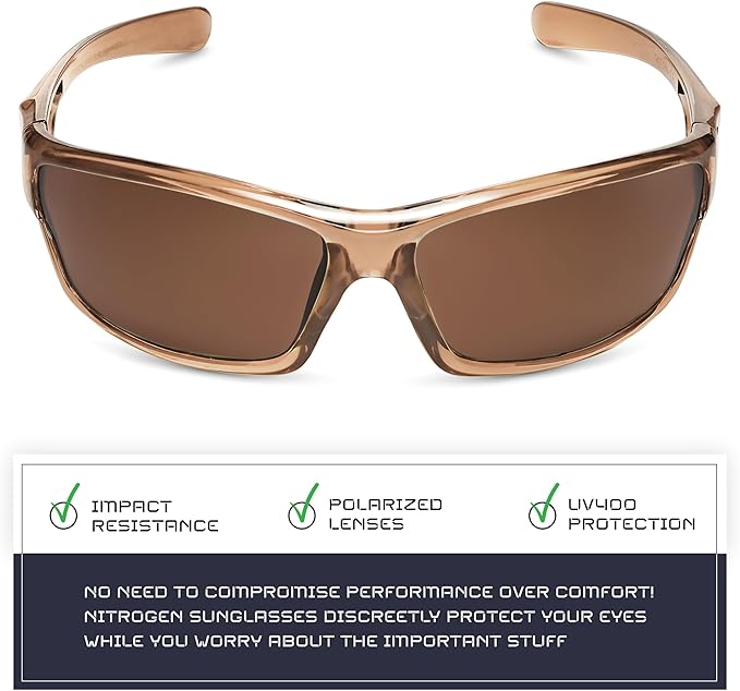 Nitrogen Polarized Wrap Around Sport Sunglasses for Men Women UV400 Driving Fishing Running Sun Glasses