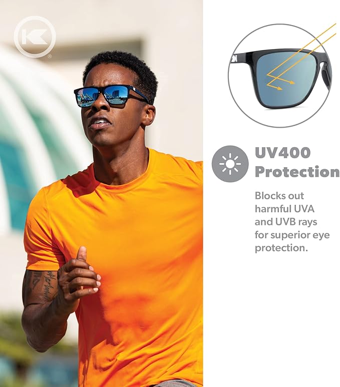 Knockaround Fast Lanes and Fast Lanes Sport Polarized Lightweight Sunglasses for Men & Women - UV400 Protection - Running